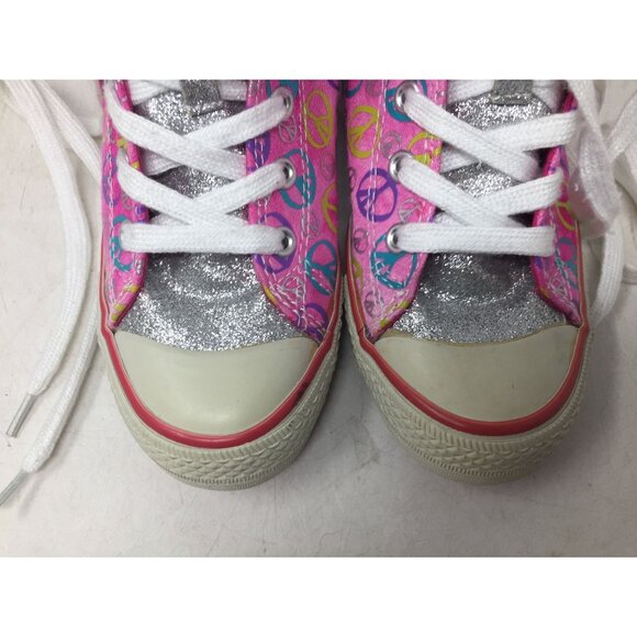 Girl's Circo Pink Peace Sign High-top Shoes (Size 2) - Picture 7 of 11
